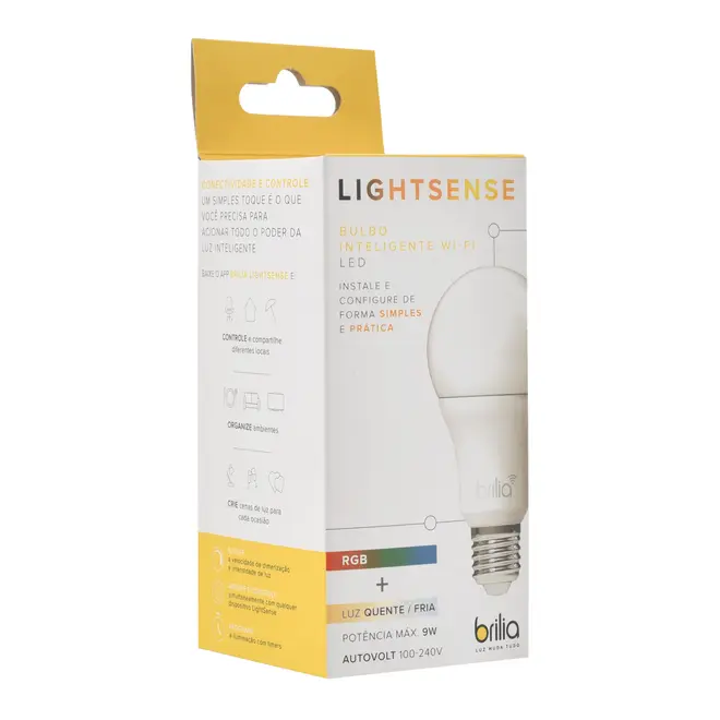 LÂMPADA LED INTELIGENTE RGW A60 9W 127/220V BRILIA - BRANCO - Foto 4