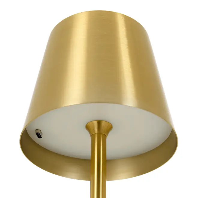 LUMINÁRIA DE MESA LED RECARREGÁVEL KROM - OURO - Foto 8