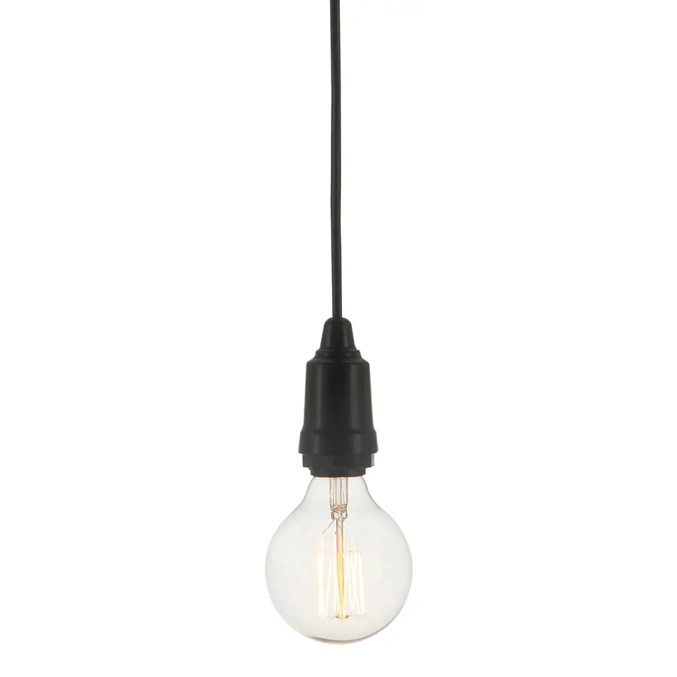 LÂMPADA FILAMENTO DE CARBONO DIMERIZÁVEL G80 40W E27 127V LUZ AMARELA TASCHIBRA - INCOLOR - Foto 2