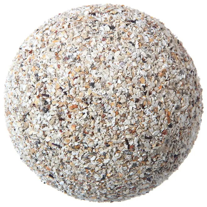 BOLA 10 CM CASCALHO - FIBRA CLARA/ BEGE - Foto 1