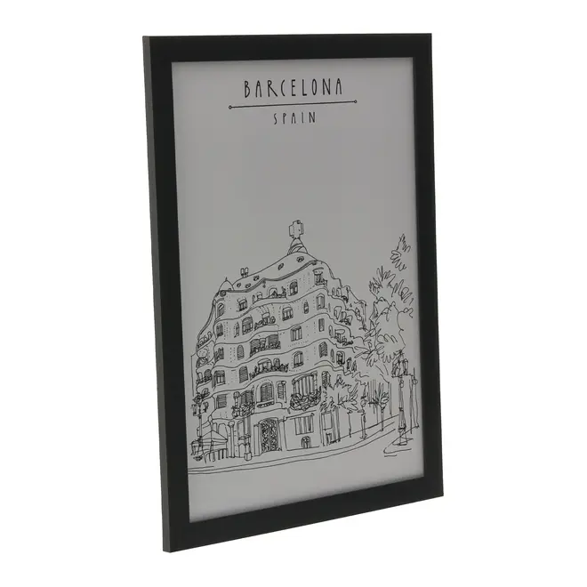 QUADRO 28 CM X 38 CM BARCELONA MEMORIES - PRETO/BRANCO - Foto 2