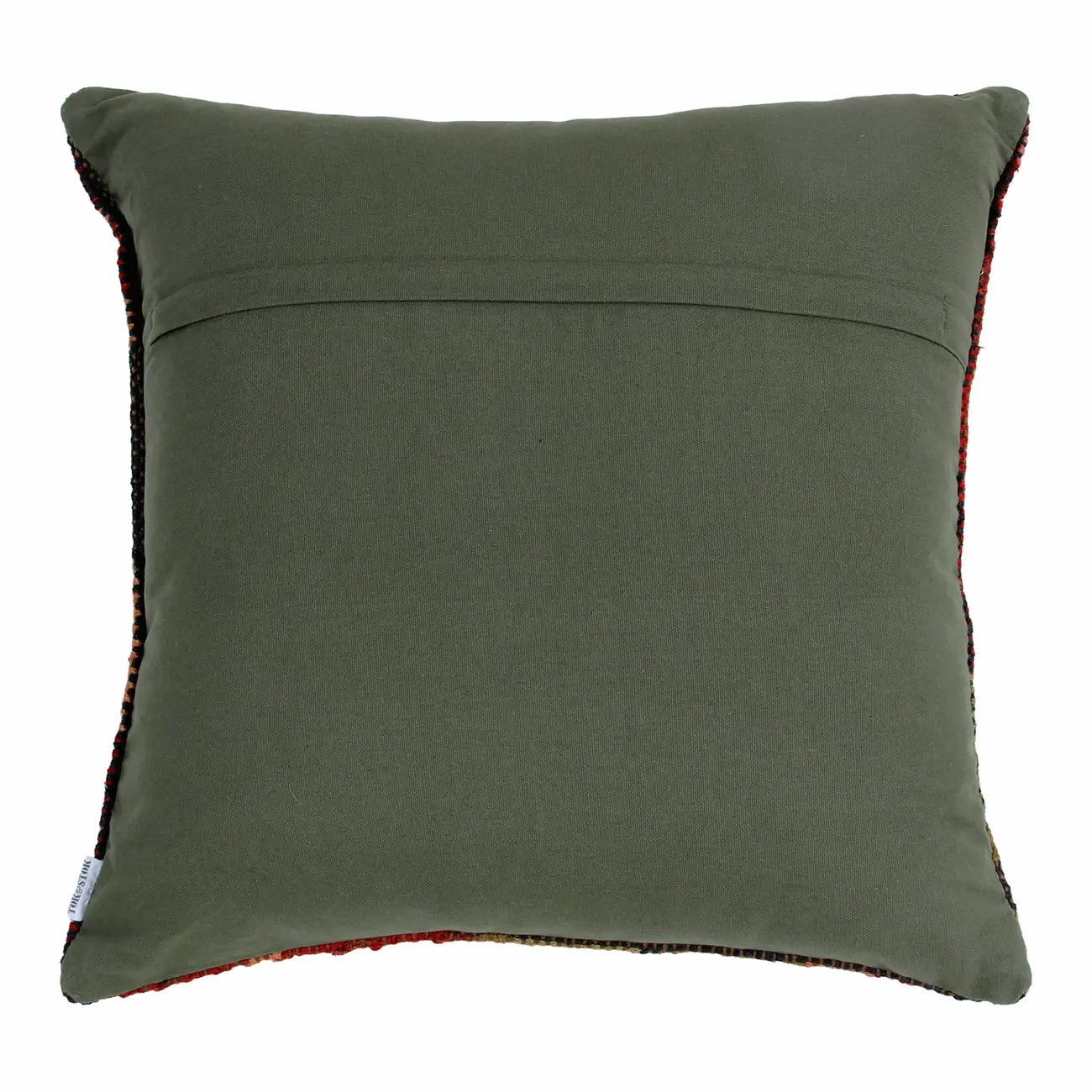 ALMOFADA 50 CM X 50 CM VERSO - VERMELHO HINDU/LODEN GREEN - Foto 2