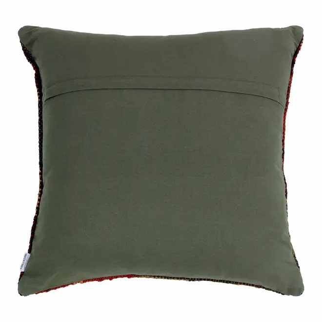 ALMOFADA 50 CM X 50 CM VERSO - VERMELHO HINDU/LODEN GREEN - Foto 2