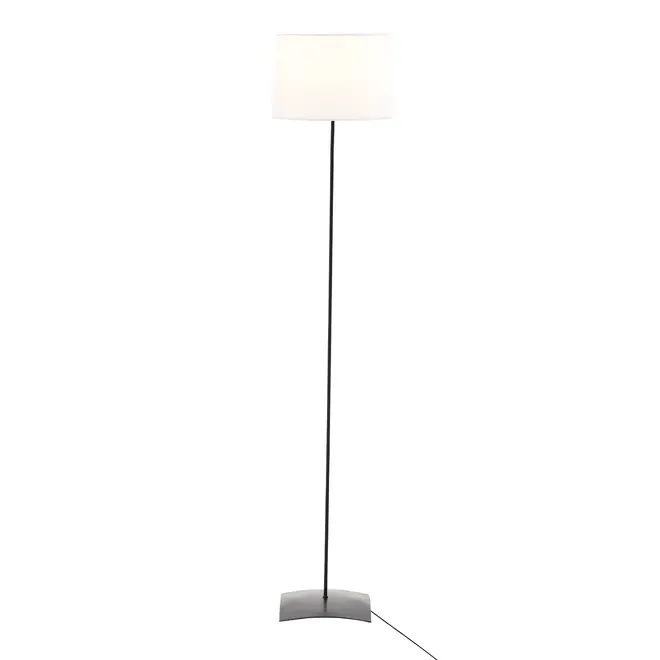 LUMINÁRIA DE CHÃO ALINE C/CÚPULA K - PRETO/BRANCO - Foto 2
