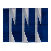 TAPETE 2 M X 2,50 M GEO FORMS - CINZA/COBALTO - Foto 1