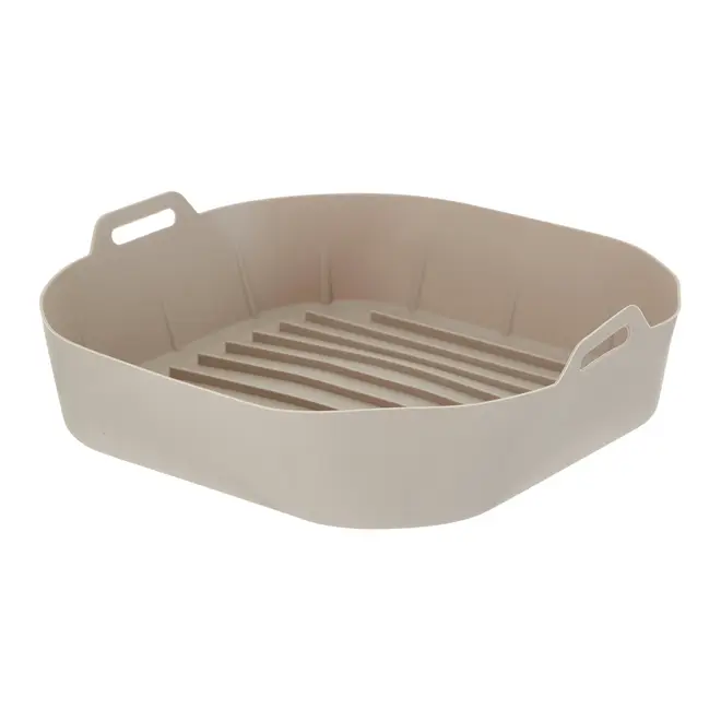 FÔRMA PARA FRITADEIRA 22 CM X 22 CM EASY FRY - BEGE - Foto 2