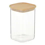 POTE 1,1 L BAMBOO BORUS QUADRADO - INCOLOR/BAMBU - Foto 2