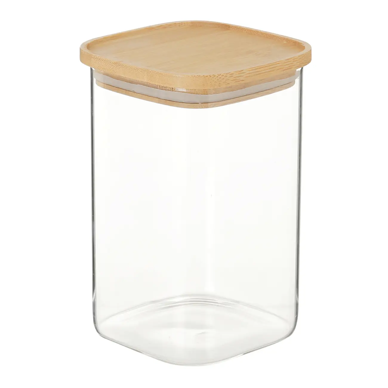 POTE 1,1 L BAMBOO BORUS QUADRADO - INCOLOR/BAMBU - Foto 2