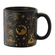 CANECA 300 ML MYSTICAL - PRETO BRILHANTE/OURO - Foto 1