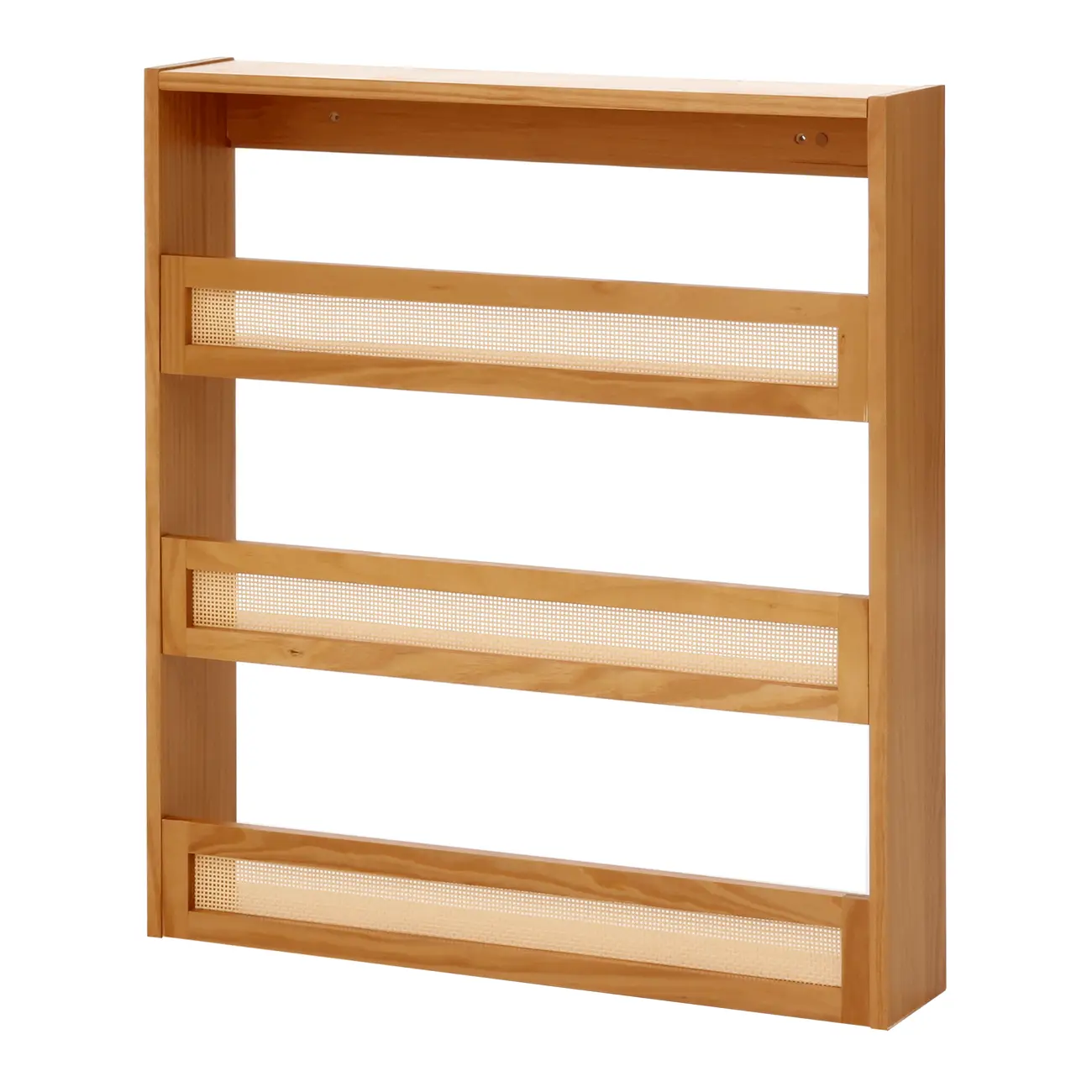 ESTANTE DE PAREDE COM PALHINHA 80 CM X 88 CM PALHANDI - AMÊNDOA/NATURAL - Foto 2