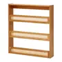 ESTANTE DE PAREDE COM PALHINHA 80 CM X 88 CM PALHANDI - AMÊNDOA/NATURAL - Foto 2