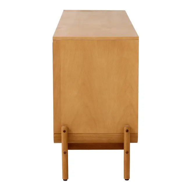 BUFFET 4 PORTAS 1,87 M X 45 CM ANTÚRIO - MACCHIATO/RODONITA - Foto 6