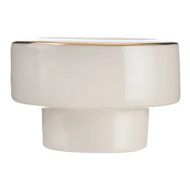 SUPORTE VELA RÉCHAUD NATAL ASTRAL - BRANCO/DOURADO - Foto 2