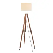 LUMINÁRIA DE CHÃO TRIPÉ C/CUP H CHEVRON - NATURAL/ZINCO - Foto 4