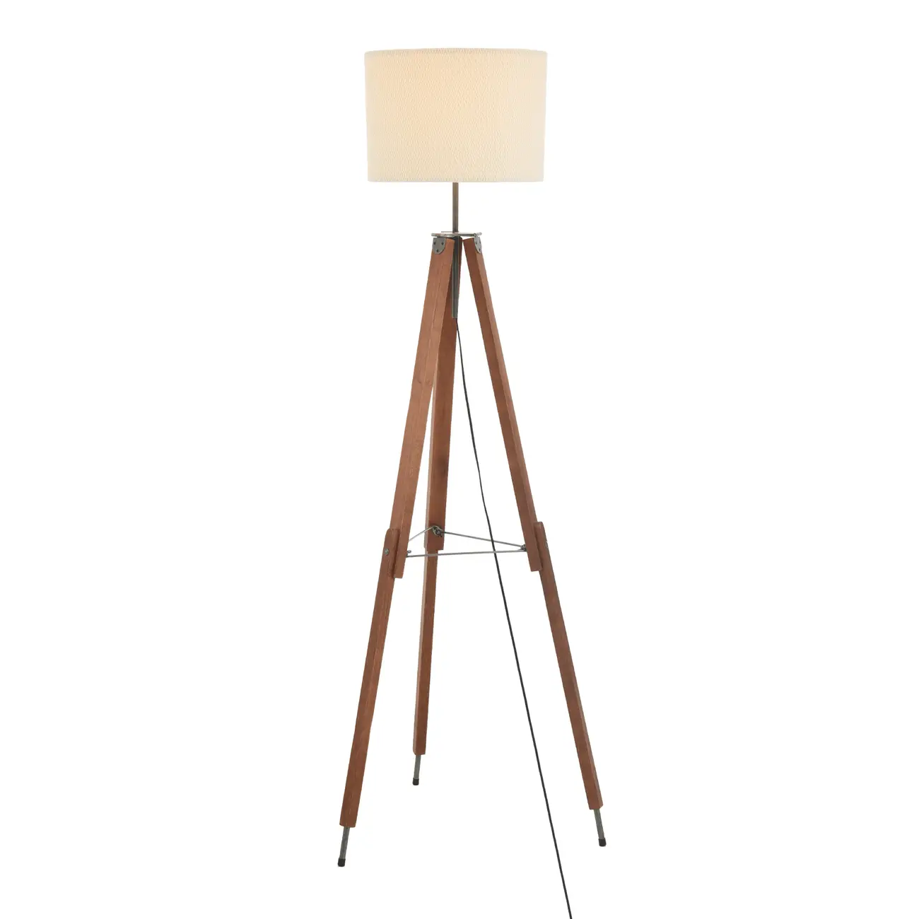 LUMINÁRIA DE CHÃO TRIPÉ C/CUP H CHEVRON - NATURAL/ZINCO - Foto 4