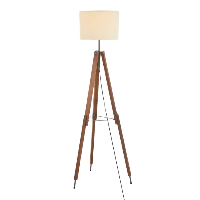 LUMINÁRIA DE CHÃO TRIPÉ C/CUP H CHEVRON - NATURAL/ZINCO - Foto 4