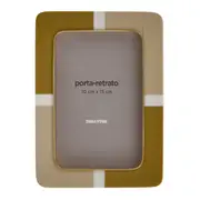 PORTA-RETRATO 10 CM X 15 CM COURT - DOURADO/CREAM - Foto 1