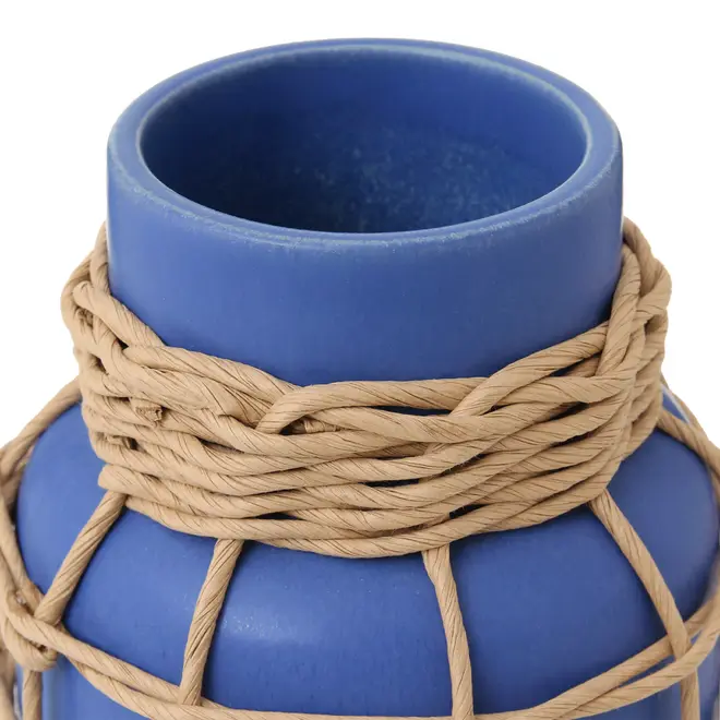 VASO 26 CM GERIBÁ - AZUL/ FIBRA CLARA - Foto 3