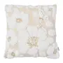 CAPA PARA ALMOFADA 45 CM X 45 CM FLOR DE ALGODÃO - OFF WHITE/ARGILA CRUA - Foto 1