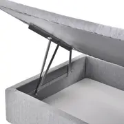 BASE PARA CAMA BOX DE SOLTEIRO 88 CM X 1,88 M COM BAÚ NEST - CINZA - Foto 6