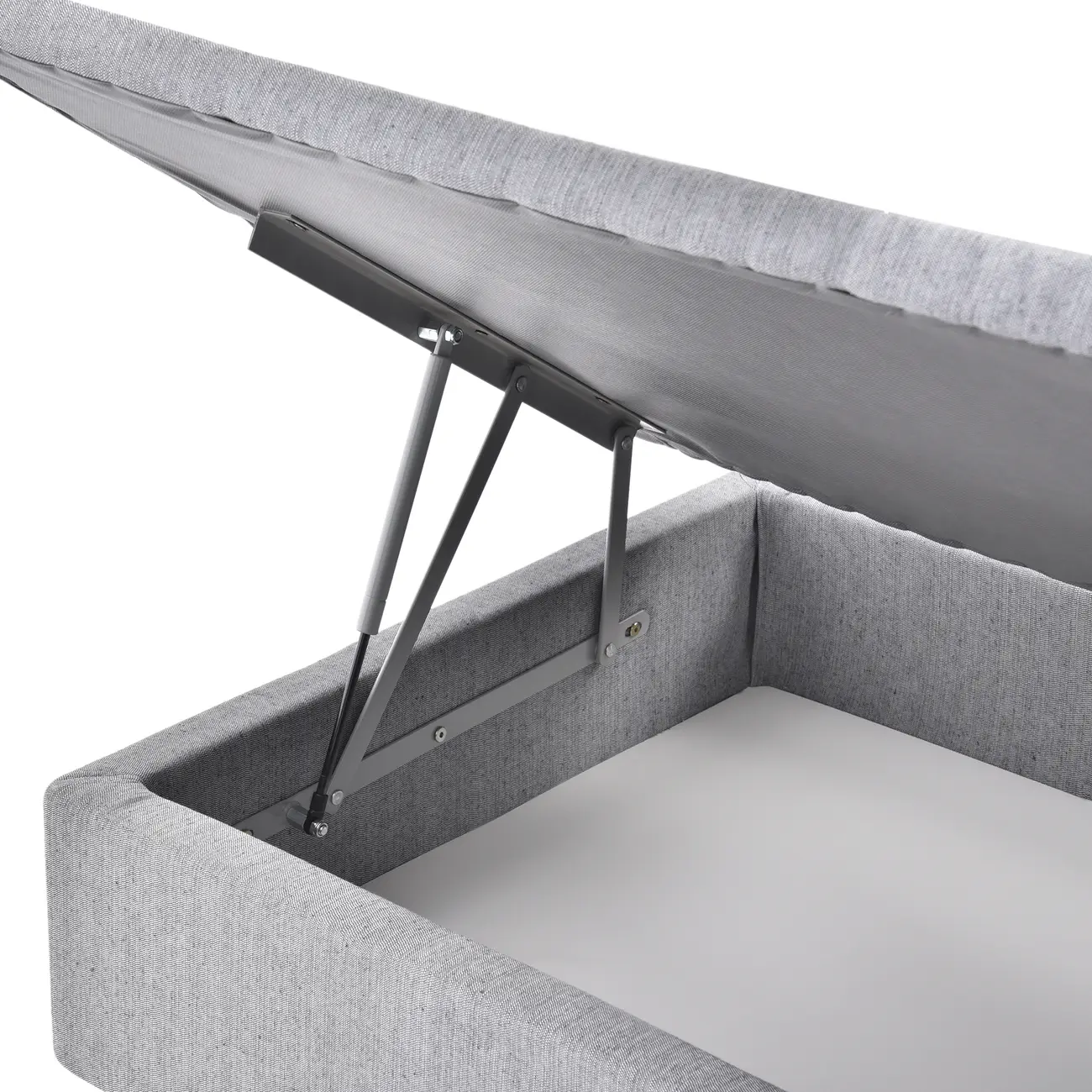 BASE PARA CAMA BOX DE SOLTEIRO 88 CM X 1,88 M COM BAÚ NEST - CINZA - Foto 6