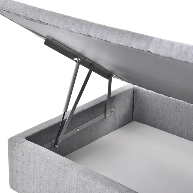 BASE PARA CAMA BOX DE SOLTEIRO 88 CM X 1,88 M COM BAÚ NEST - CINZA - Foto 6