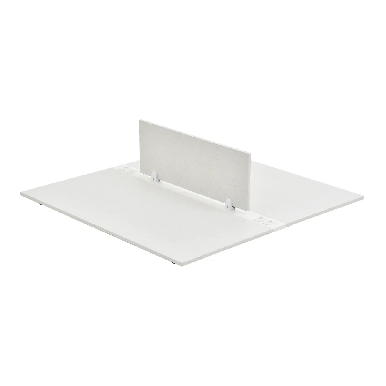 EST TRAB DUPLA C/ DIVISÓRIA METRIC - BRANCO/GRANILITE - Foto 4
