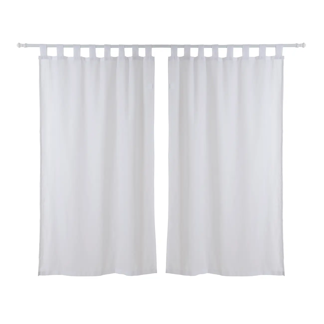 CORTINA 2 PEÇAS 1,30 M X 2,30 M VOIL LUMIÉRE - BRANCO - Foto 1