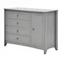 CÔMODA 4 GAVETAS/1 PORTA 1,22 M X 50 CM MON DIEU - GRIS BRULÉ - Foto 2
