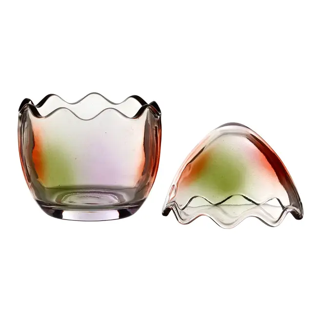 POTE/ADORNO OVO PÁSCOAMOR 14 CM - MOUSSE DE JABUTICABA/LARANJA LED - Foto 4