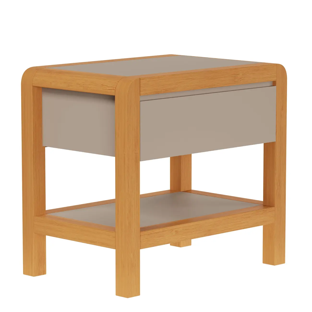 MESA DE CABECEIRA 1 GAVETA KANT - CAMELO/AMÊNDOA - Foto 14