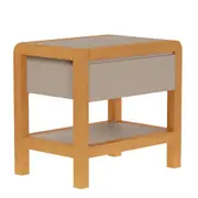 MESA DE CABECEIRA 1 GAVETA KANT - CAMELO/AMÊNDOA - Foto 14