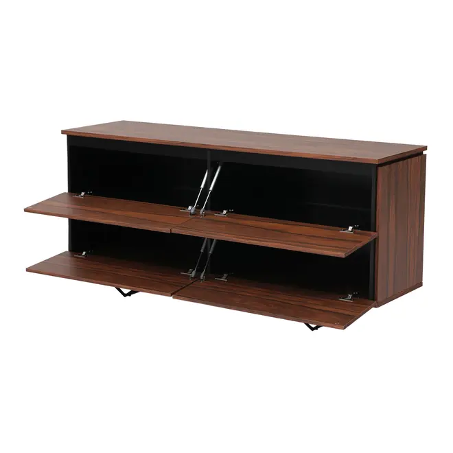 BUFFET 4 PORTAS BASCULANTES 1,60 M X 45 CM HEPTA - PAU FERRO/PRETO - Foto 8