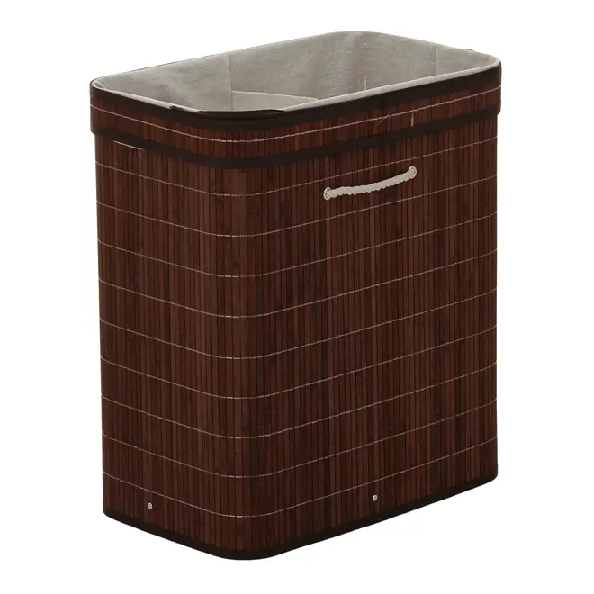 CESTO PARA ROUPAS COM DIVISÓRIA 53 CM X 60 CM X 35 CM BUKA - MARROM/BEGE - Foto 9