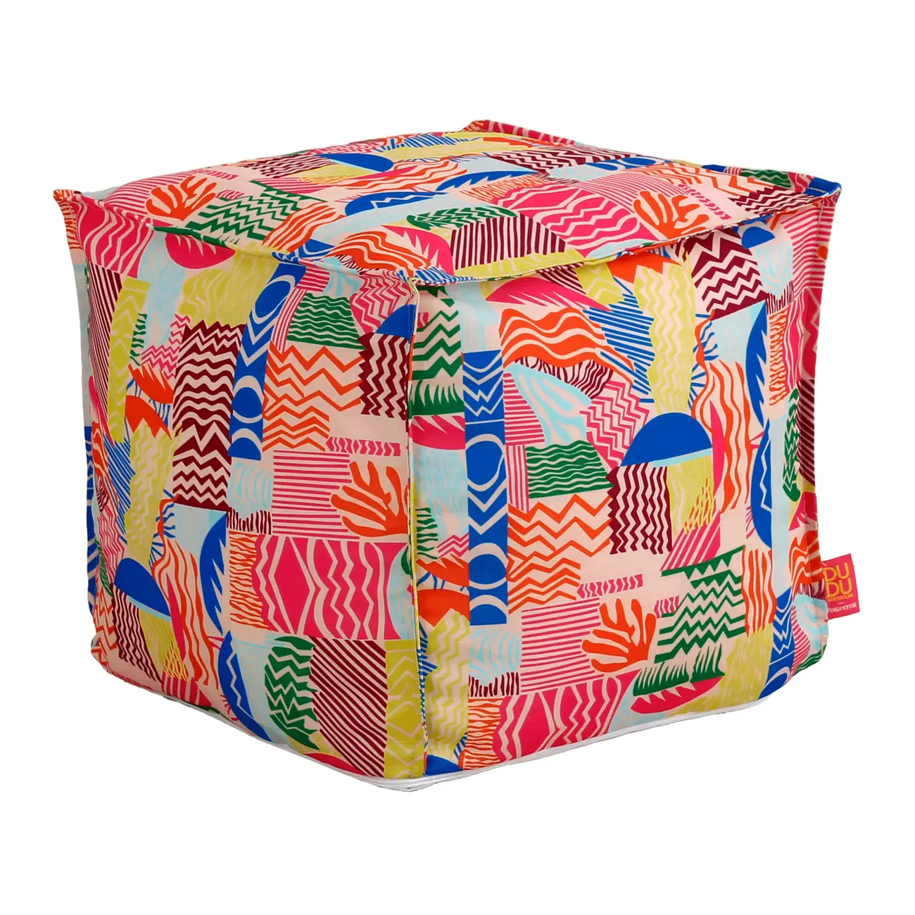 PUFF 45 CM X 45 CM VIBRA VERÃO - AÇAY/VERDE ÁGUA - Foto 3