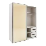 GUARDA-ROUPA DE CASAL 2 PORTAS DE CORRER COUTURE - BEGE/BRONZE - Foto 7