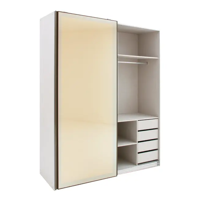 GUARDA-ROUPA DE CASAL 2 PORTAS DE CORRER COUTURE - BEGE/BRONZE - Foto 7