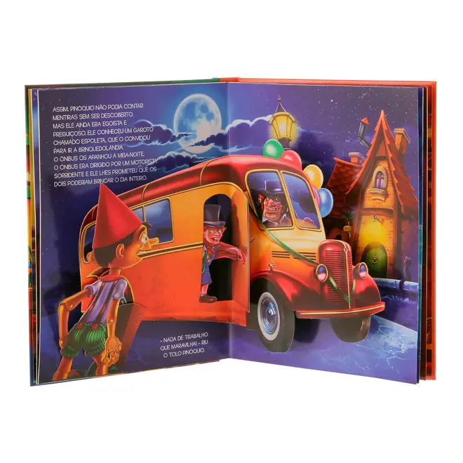 CONTOS DE FADA DIVERTIDOS EM 3D: PINOQUIO LIVRO INFANTIL - MULTICOR - Foto 5