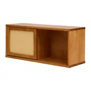 NICHO 1 PORTA DE CORRER COM PALHINHA 34 CM X 80 CM X 25 CM PALHANDI - AMÊNDOA/NATURAL - Foto 3
