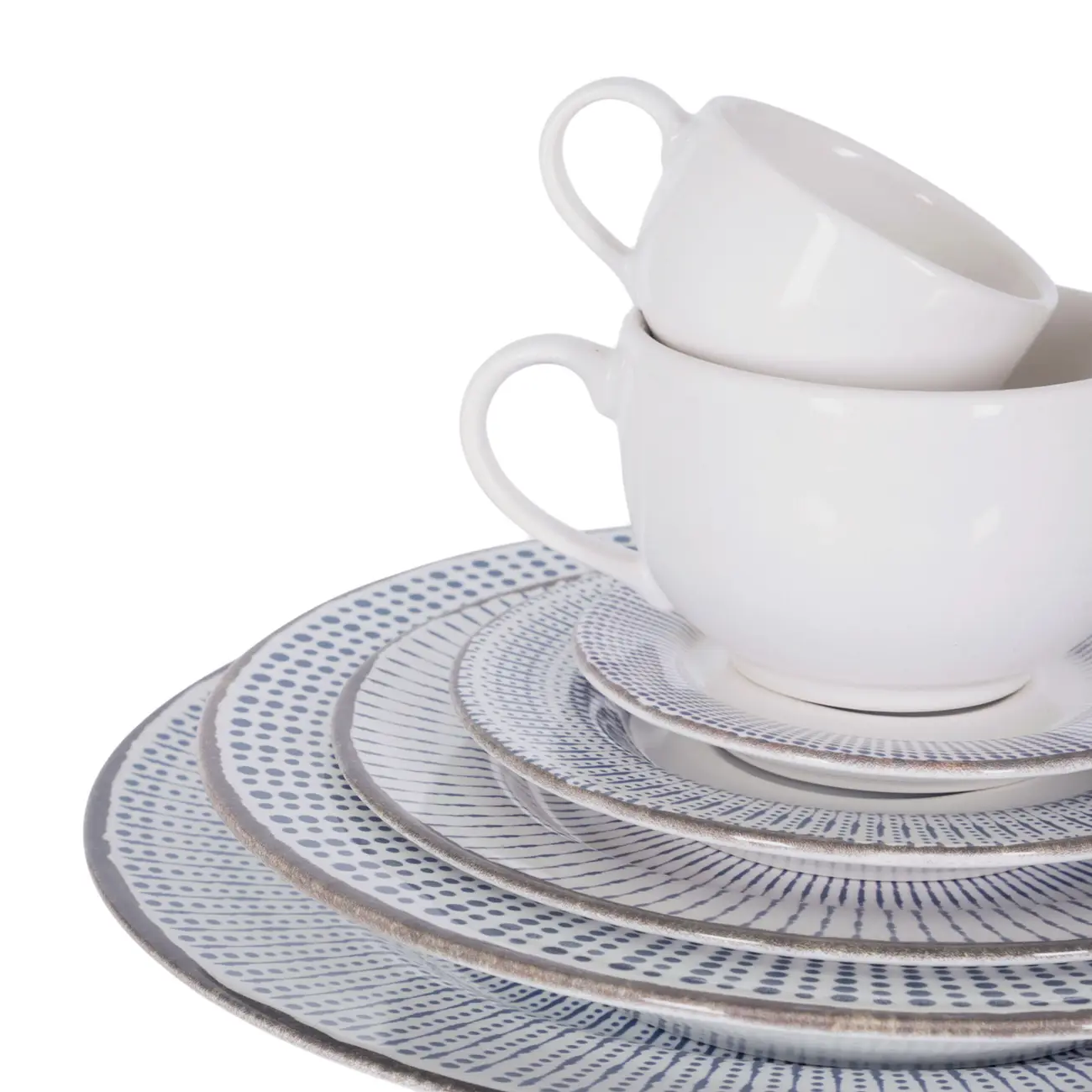 XÍCARA CAFÉ 50 ML SALINA I - BRANCO/AZUL - Foto 4