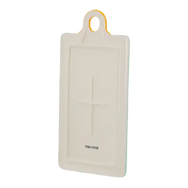 TÁBUA PARA SERVIR 32 CM X 15 CM CIRCUS - BRANCO/SORBET DE MENTA - Foto 8