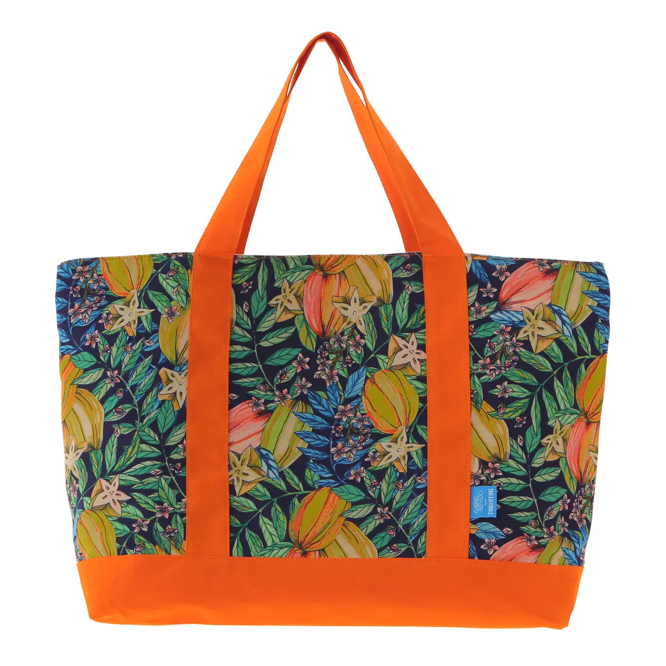 BOLSA DE PRAIA SAUDADE TROPICAL - LARANJA/MULTICOR - Foto 3