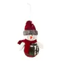PINGENTE BONECO DE NEVE FOFO BORDAR, AMAR E CELEBRAR - VERMELHO/BRANCO - Foto 1