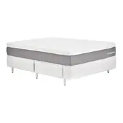 CAMA BOX CASAL 138 C/GAV TATOU LÁTEX/MAX - CINZA/BRANCO - Foto 2