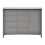 CÔMODA 4 GAVETAS/1 PORTA 1,22 M X 50 CM MON DIEU - GRIS BRULÉ - Foto 1
