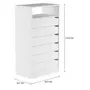 CÔMODA 6 GAVETAS 65 CM X 39 CM WINK - BRANCO - Foto 9