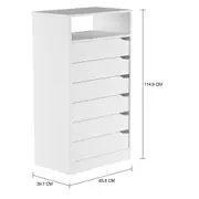 CÔMODA 6 GAVETAS 65 CM X 39 CM WINK - BRANCO - Foto 9