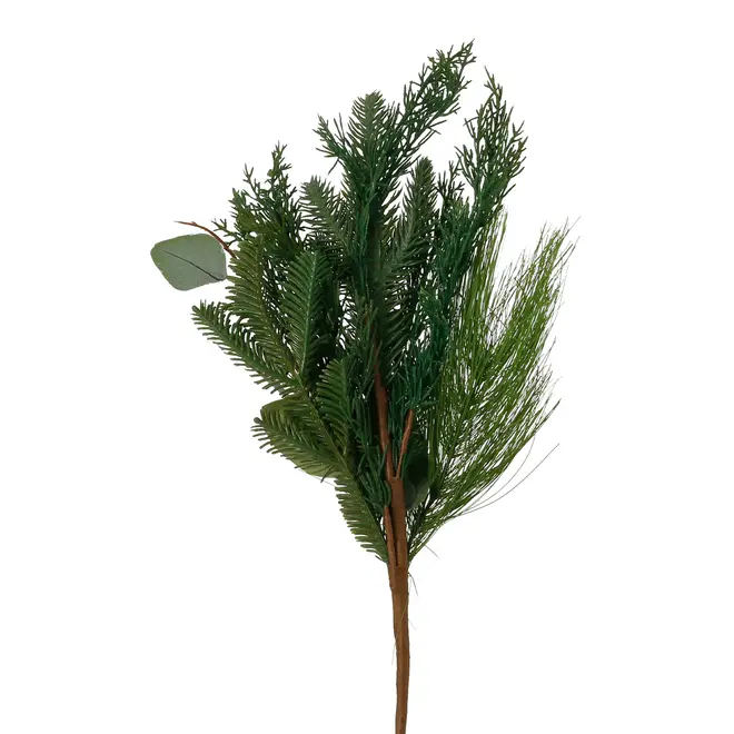 GALHO PINHEIRO DECORATIVO PICK 57 CM VILAREJO NOEL - VERDE - Foto 1