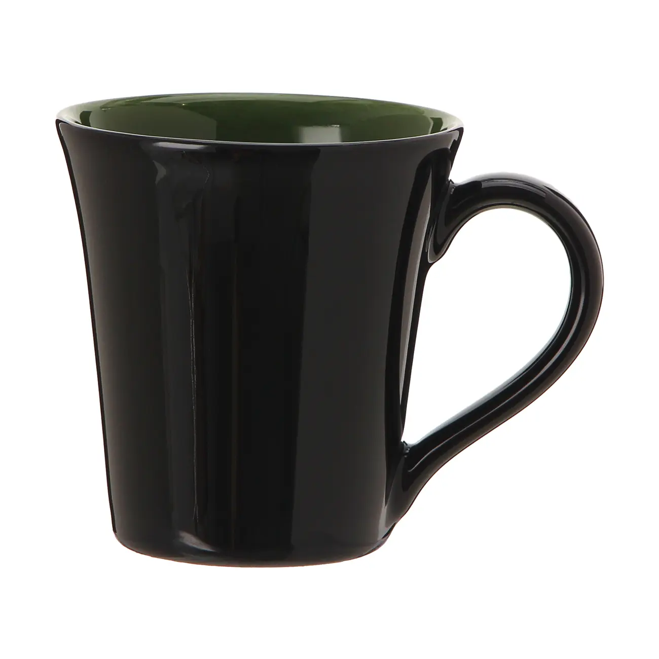 CANECA 330 ML DEGUSTO - PRETO/MUSGO - Foto 1