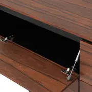 BUFFET 4 PORTAS BASCULANTES 1,60 M X 45 CM HEPTA - PAU FERRO/PRETO - Foto 12